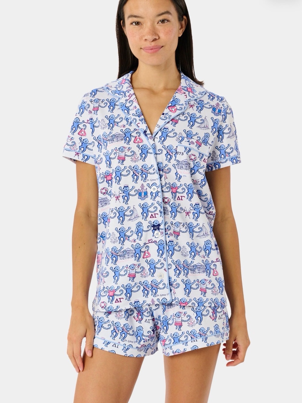 NWT Delta Gamma Roller Rabbit Polo Pajamas - Picture 7 of 8